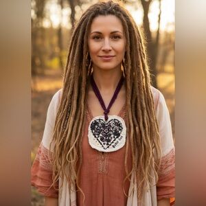 Upcycled fabric tie jabot